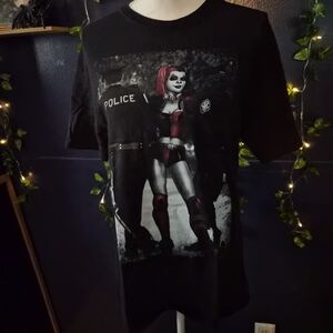 adidas Black Short Sleeve Tee with Pink Graphic